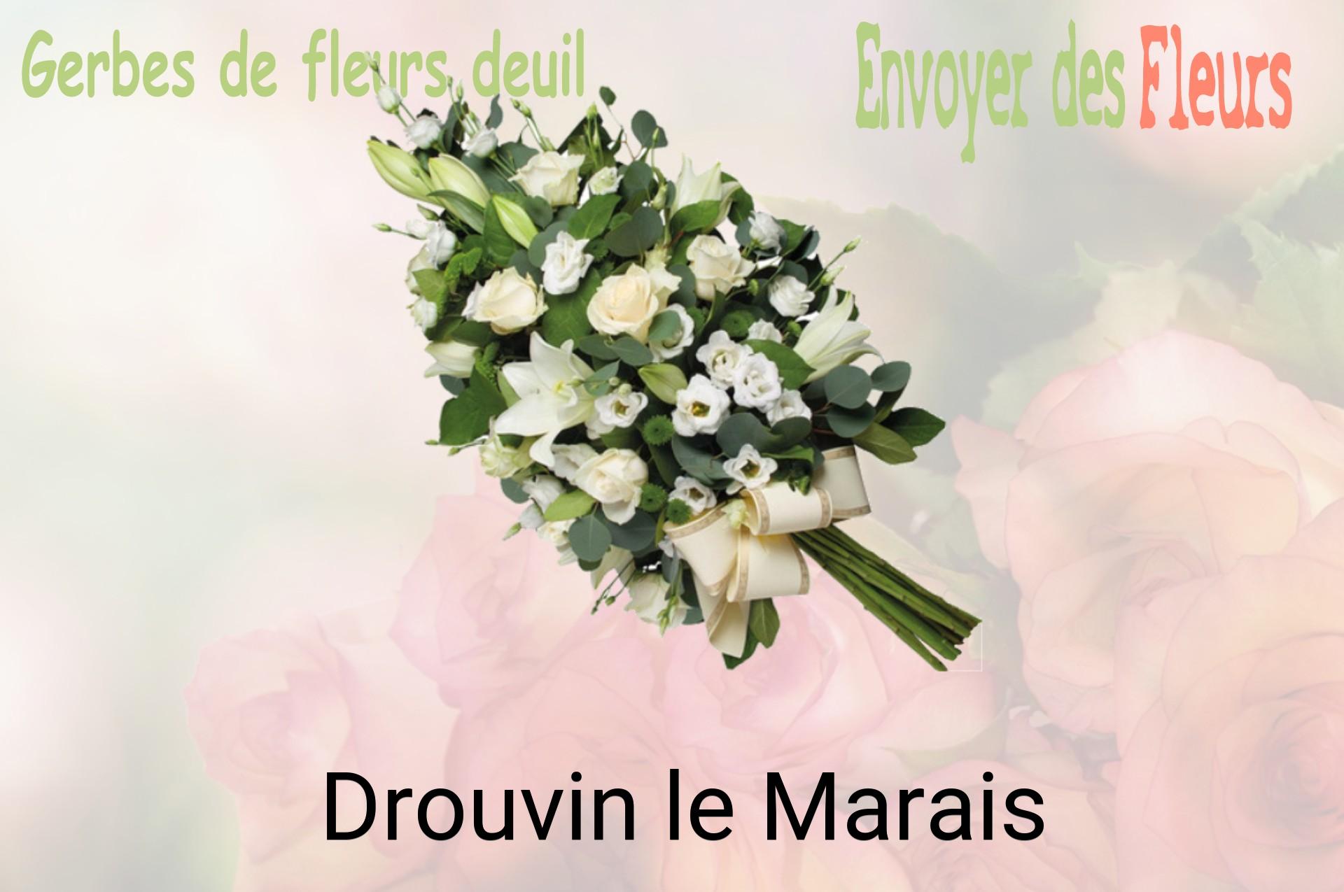 Gerbe de fleurs de deuil livrée à Drouvin-le-Marais